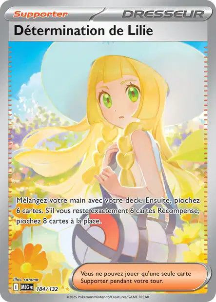 Carte Pokémon Détermination de Lilie 184/132 MEG Méga-Évolution ME01 Neuf FR LorenZone