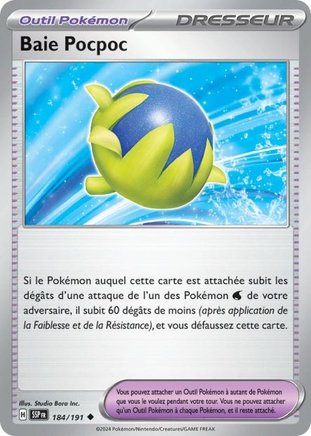 Carte Pokémon Baie Pocpoc 184/191 SSP Étincelles Déferlantes EV08 Neuf FR LorenZone
