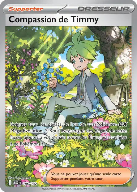 Carte Pokémon Compassion de Timmy 186/132 MEG Méga-Évolution ME01 Neuf FR LorenZone