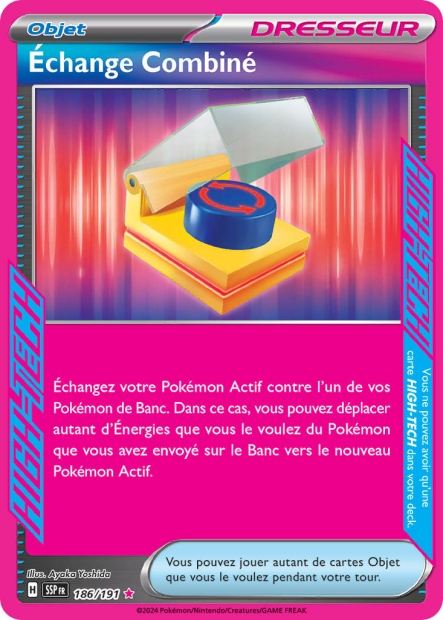 Carte Pokémon Échange Combiné 186/191 SSP Étincelles Déferlantes EV08 Neuf FR LorenZone