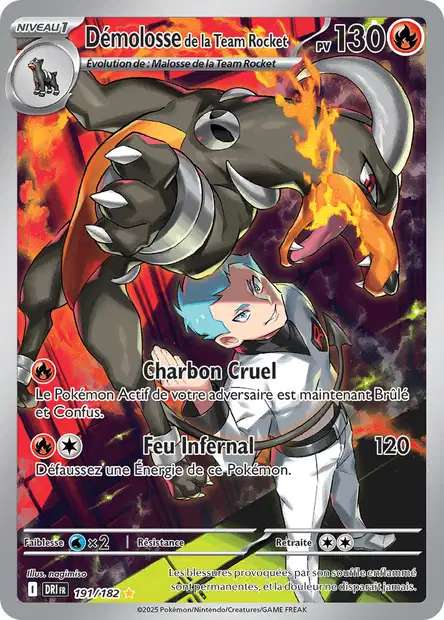 Carte Pokémon Démolosse de la Team Rocket 191/182 DRI Rivalités Destinées EV10 Neuf FR LorenZone