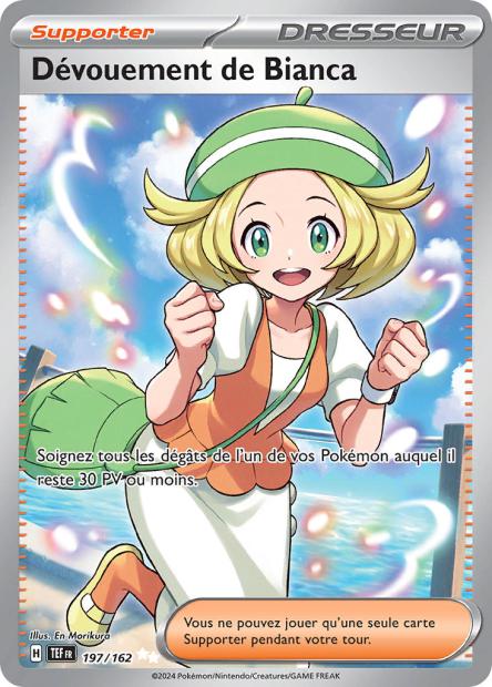 Carte Pokémon Dévouement de Bianca 197/162 TEF Forces Temporelles EV05 Neuf FR LorenZone