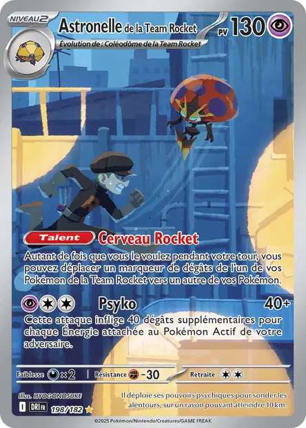 Carte Pokémon Astronelle de la Team Rocket 198/182 DRI Rivalités Destinées EV10 Neuf FR LorenZone