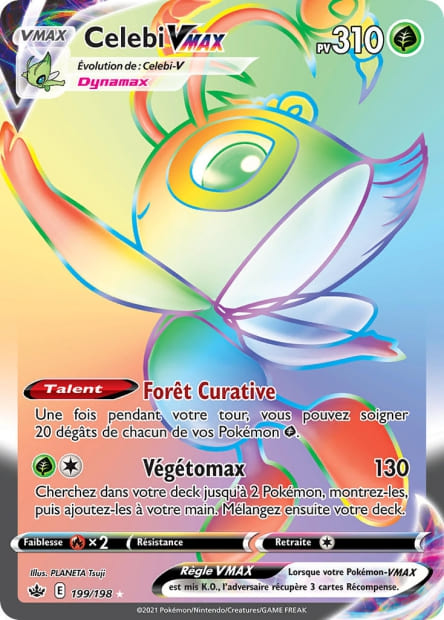 Carte Pokémon Celebi VMAX 199/198 CRE EB06 LorenZone