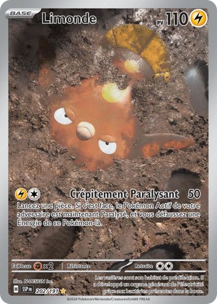Carte Pokémon Limonde 202/191 SSP Étincelles Déferlantes EV08 Neuf FR LorenZone