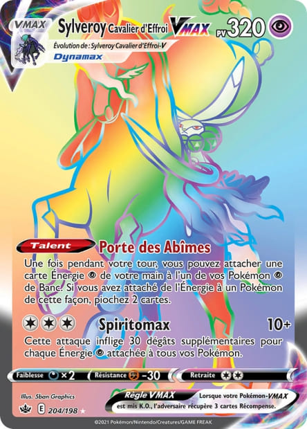 Carte Pokémon Sylveroy Cavalier d'Effroi VMAX 204/198 CRE EB06 LorenZone