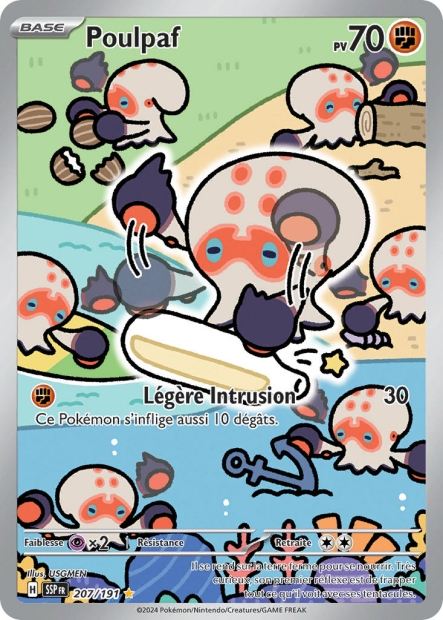 Carte Pokémon Poulpaf 207/191 SSP Étincelles Déferlantes EV08 Neuf FR LorenZone