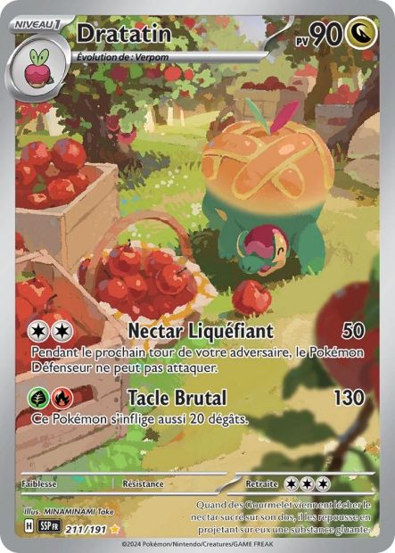 Carte Pokémon Dratatin 211/191 SSP Étincelles Déferlantes EV08 Neuf FR LorenZone