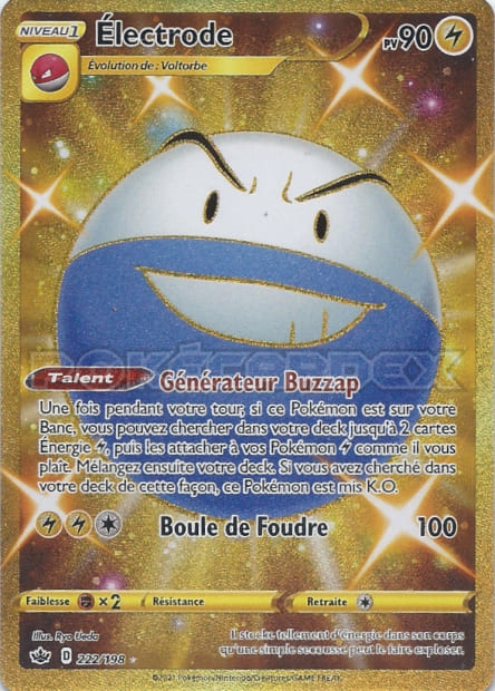 Carte Pokémon Électrode 222/198 CRE EB06 LorenZone