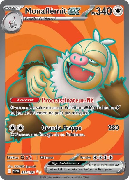 Carte Pokémon Monaflèmit EX 227/191 SSP Étincelles Déferlantes EV08 Neuf FR LorenZone