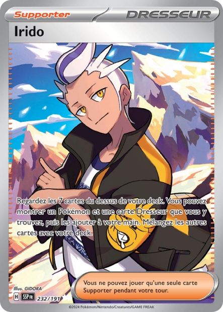 Carte Pokémon Irido 232/191 SSP Étincelles Déferlantes EV08 Neuf FR LorenZone