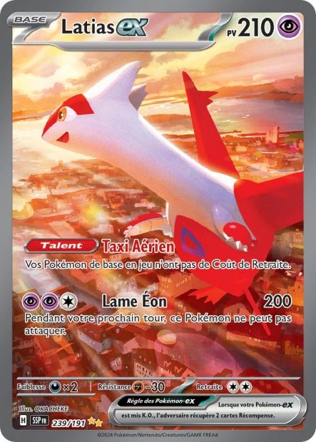 Carte Pokémon Latias EX 239/191 SSP Étincelles Déferlantes EV08 Neuf FR LorenZone