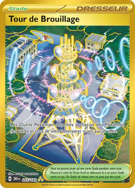 Carte Pokémon Tour de Brouillage 243/182 DRI Rivalités Destinées EV10 Neuf FR LorenZone