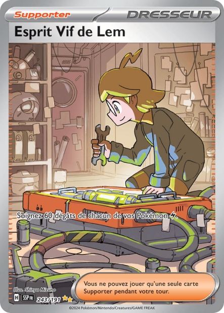 Carte Pokémon Esprit Vif de Lem 243/191 SSP Étincelles Déferlantes EV08 Neuf FR LorenZone