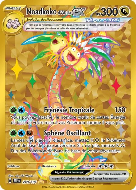 Carte Pokémon Noadkoko d'Alola EX 248/191 SSP Étincelles Déferlantes EV08 Neuf FR LorenZone
