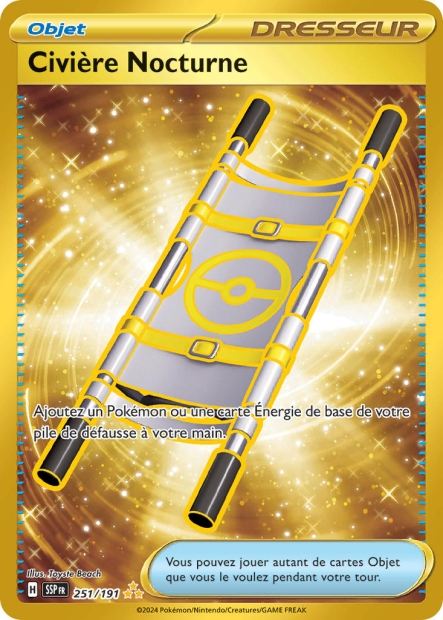 Carte Pokémon Civière Nocturne 251/191 SSP Étincelles Déferlantes EV08 Neuf FR LorenZone