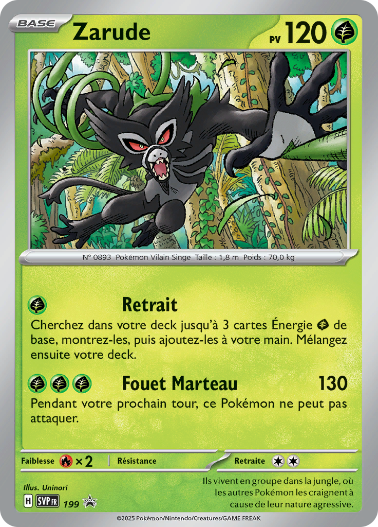 SVP199 - Zarude - LorenZone Carte à l'unité | LorenZone