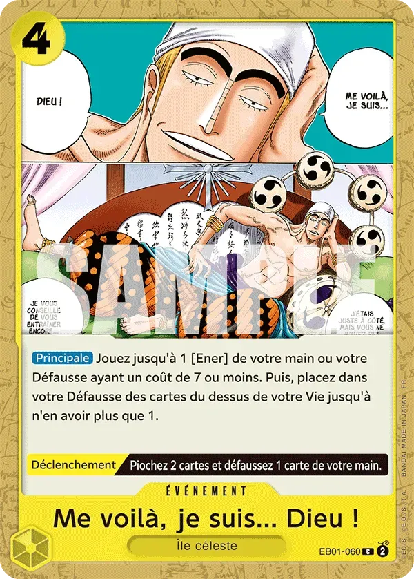 Carte One Piece Me voilà, je suis... Dieu ! V1 - PRB02 - FR EB01-060 Commune The Best Vol.2 Neuf FR LorenZone