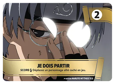 Carte Naruto Mythos JE DOIS PARTIR M7 Mission 1er Chapitre Neuf FR LorenZone