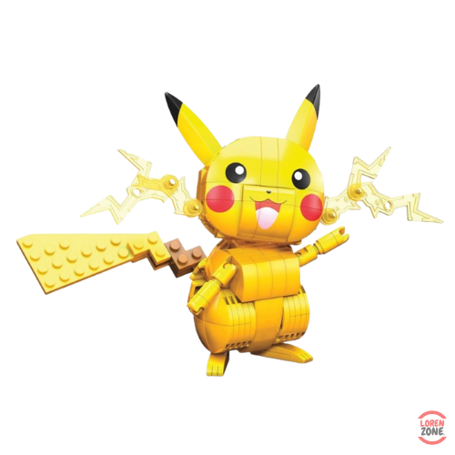 Figurine articulée de Pikachu construite avec 211 pièces Mega Construx GMD31