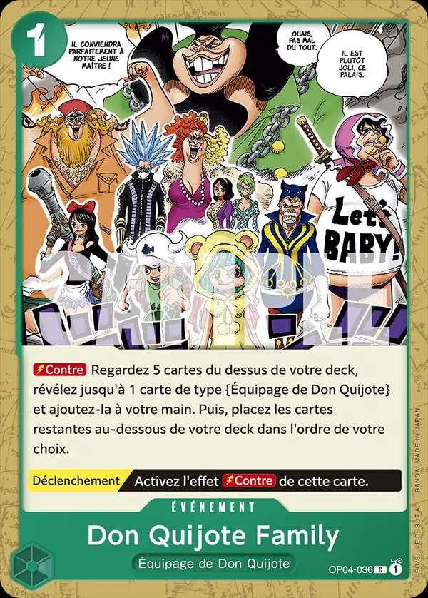 Carte One Piece Don Quijote Family V1 OP04-036 C The Best Neuf FR LorenZone