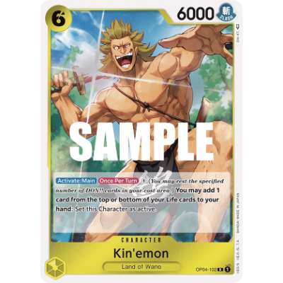Carte One Piece Kin'emon OP04-102 R Kingdoms Of Intrigue Neuf EN LorenZone
