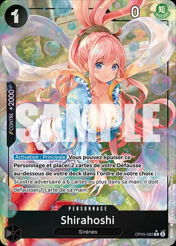 Carte One Piece Shirahoshi V4 OP05-082 R The Best Neuf FR LorenZone