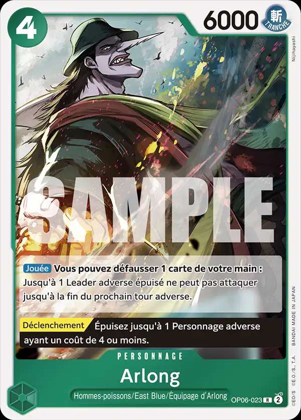 Carte One Piece Arlong V1 OP06-023 R The Best Neuf FR LorenZone