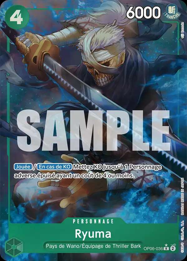 Carte One Piece Ryuma V3 OP06-036 R The Best Neuf FR LorenZone