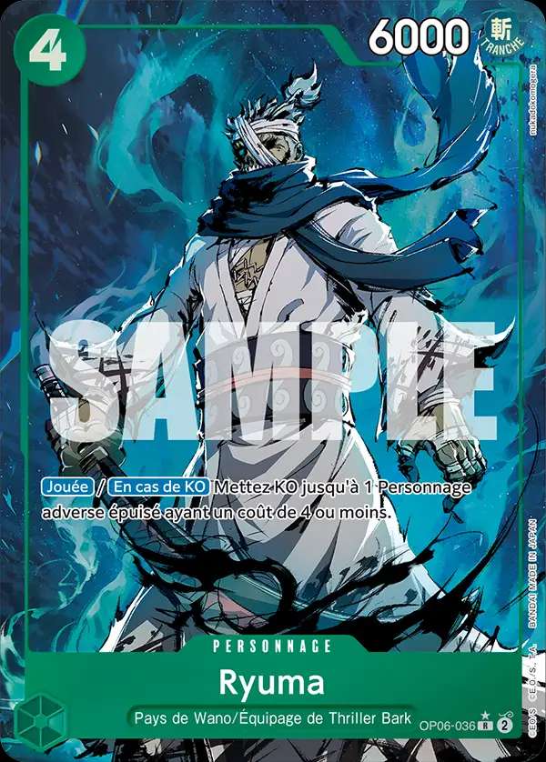Carte One Piece Ryuma V4 OP06-036 R The Best Neuf FR LorenZone