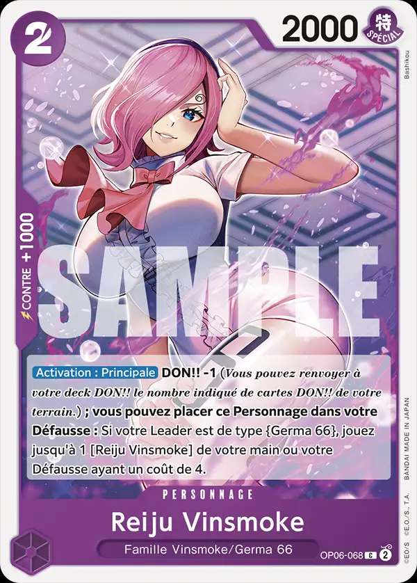 Carte One Piece Reiju Vinsmoke V1 OP06-068 C The Best Neuf FR LorenZone