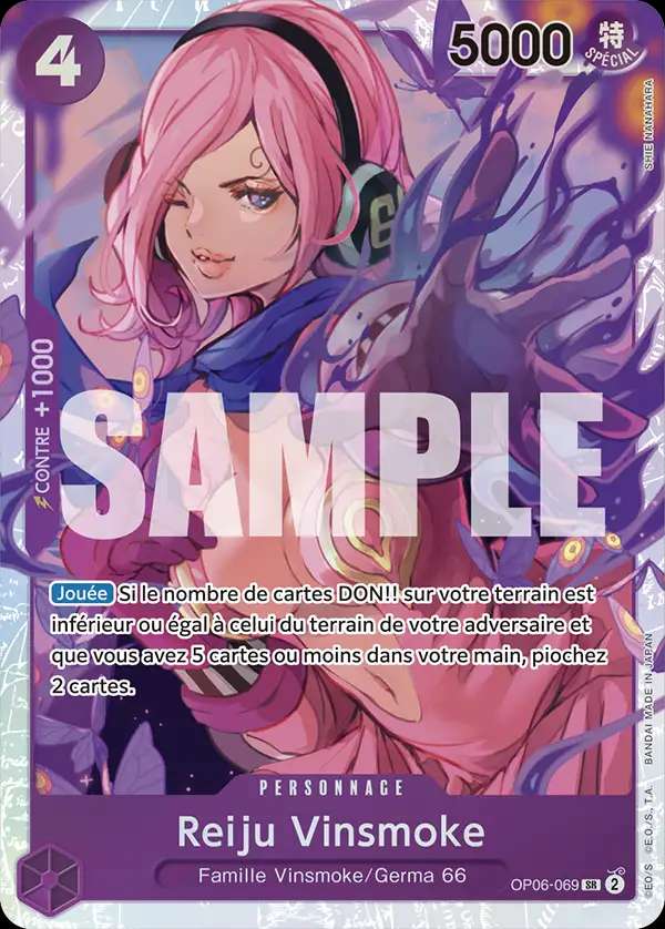 Carte One Piece Reiju Vinsmoke V1 OP06-069 SR The Best Neuf FR LorenZone