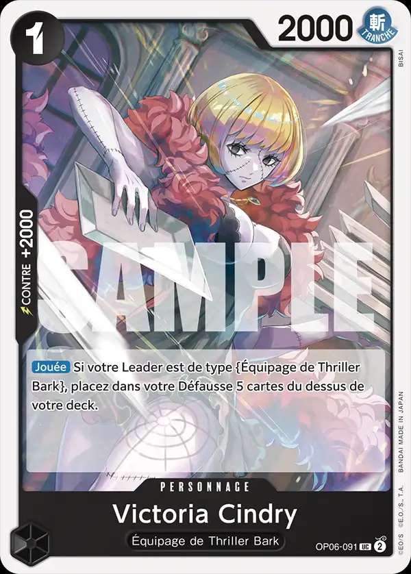 Carte One Piece Victoria Cindry V1 OP06-091 UC The Best Neuf FR LorenZone