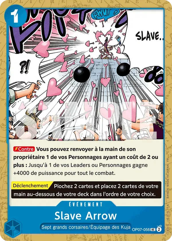 Carte One Piece Slave Arrow V1 - PRB02 - FR OP07-056 Peu Commune The Best Vol.2 Neuf FR LorenZone