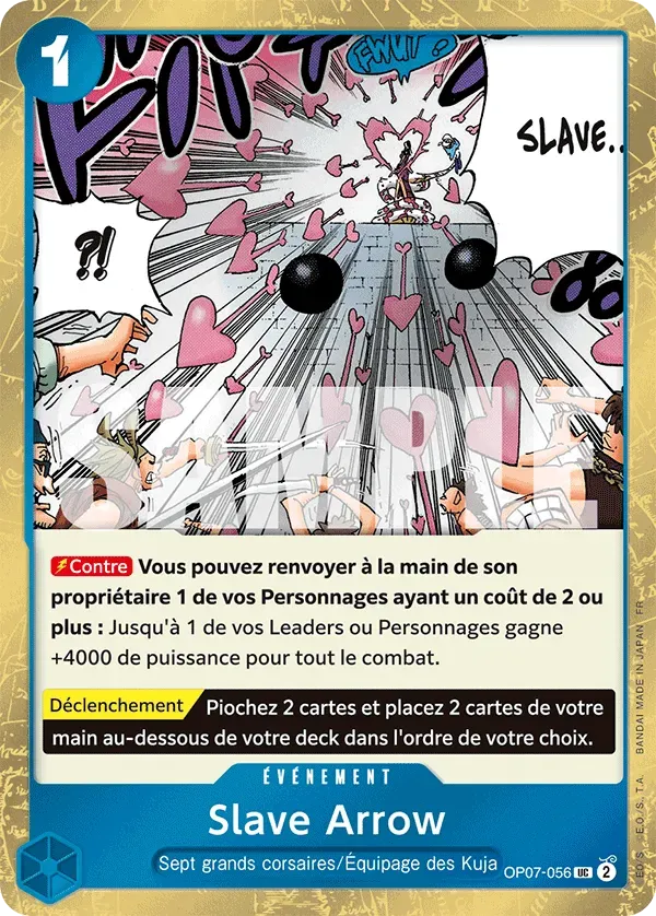 Carte One Piece Slave Arrow V2 - PRB02 - FR OP07-056 Peu Commune Foil The Best Vol.2 Neuf FR LorenZone