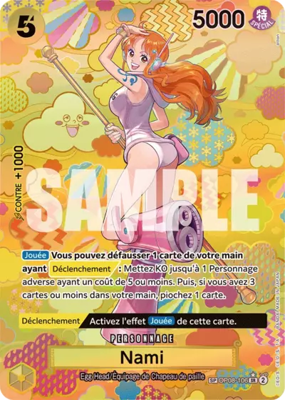 Carte One Piece Nami SC OP09 OP08-106 SR Les Nouveaux Empereurs Neuf FR LorenZone