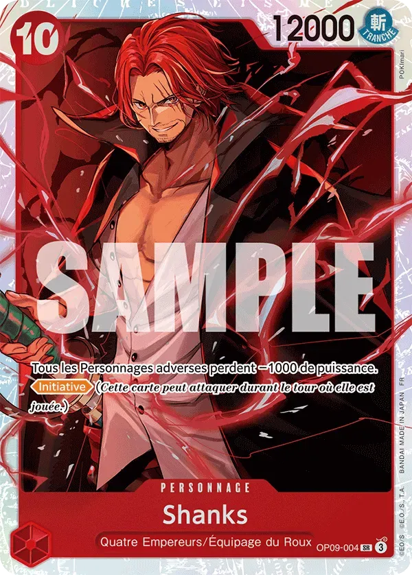 Carte One Piece Shanks - PRB02 - FR OP09-004 Super Rare The Best Vol.2 Neuf FR LorenZone