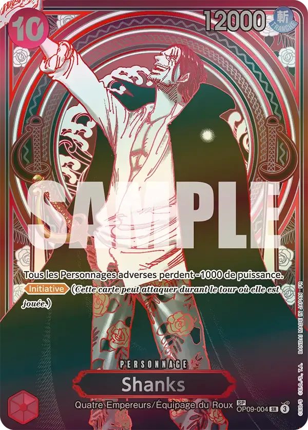 Carte One Piece Shanks V2 - FR OP09-004 SPE Successeurs Neuf FR LorenZone
