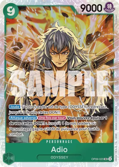 Carte One Piece Adio V1 OP09-023 SR Les Nouveaux Empereurs Neuf FR LorenZone