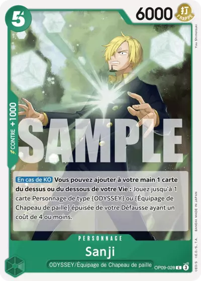 Carte One Piece Sanji OP09-028 C Les Nouveaux Empereurs Neuf FR LorenZone