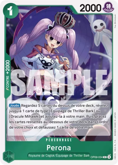 Carte One Piece Perona V1 OP09-034 R Les Nouveaux Empereurs Neuf FR LorenZone