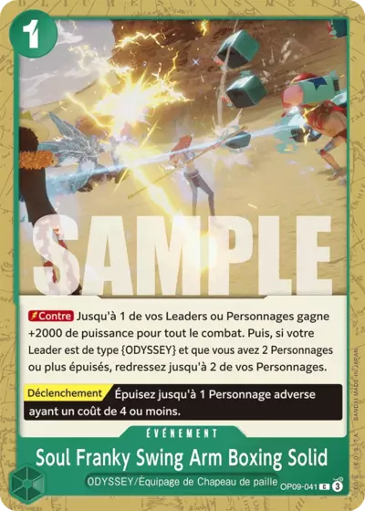 Carte One Piece Soul Franky Swing Arm Boxing Solid OP09-041 C Les Nouveaux Empereurs Neuf FR LorenZone