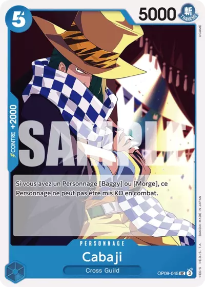 Carte One Piece Cabaji OP09-045 UC Les Nouveaux Empereurs Neuf FR LorenZone