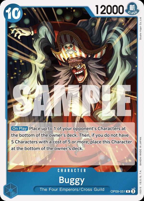 Carte One Piece Buggy V1 OP09-051 R Emperors In The New World Neuf EN LorenZone
