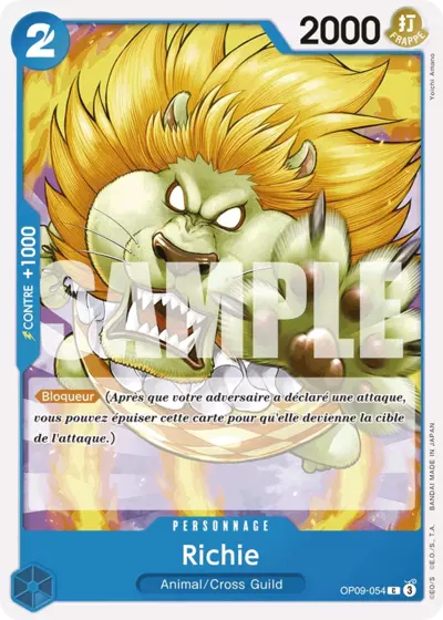 Carte One Piece Richie OP09-054 C Les Nouveaux Empereurs Neuf FR LorenZone