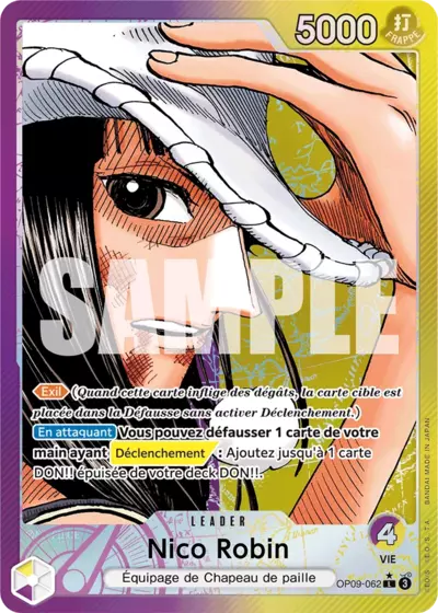 Carte One Piece Nico Robin V2 OP09-062 L Les Nouveaux Empereurs Neuf FR LorenZone
