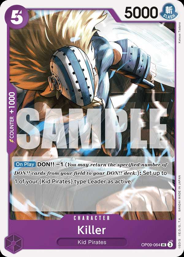 Carte One Piece Killer OP09-064 UC Emperors In The New World Neuf EN LorenZone