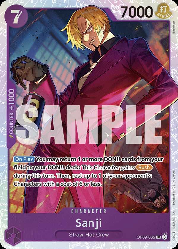 Carte One Piece Sanji V1 OP09-065 SR Emperors In The New World Neuf EN LorenZone