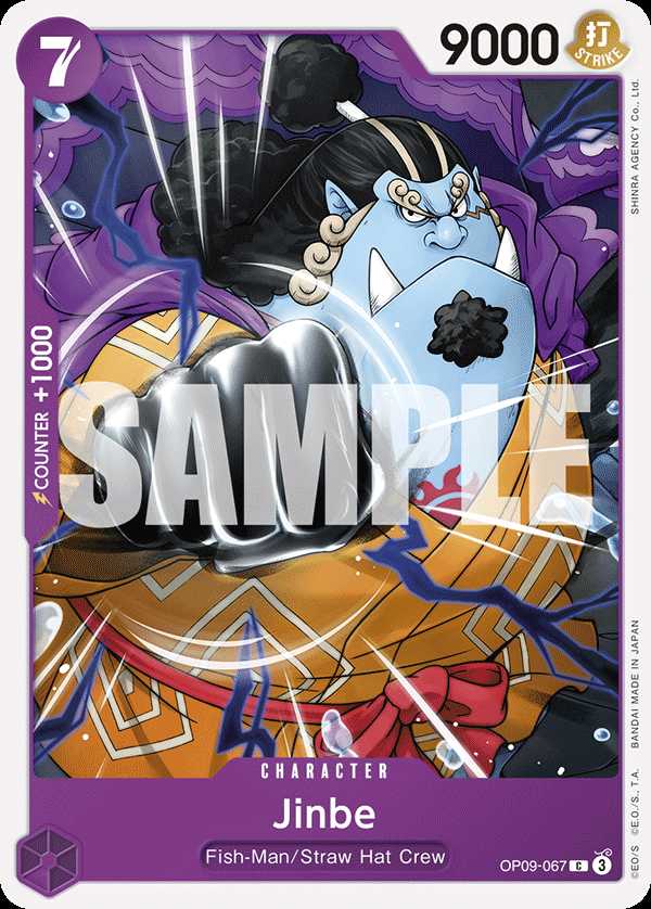 Carte One Piece Jinbe OP09-067 C Emperors In The New World Neuf EN LorenZone
