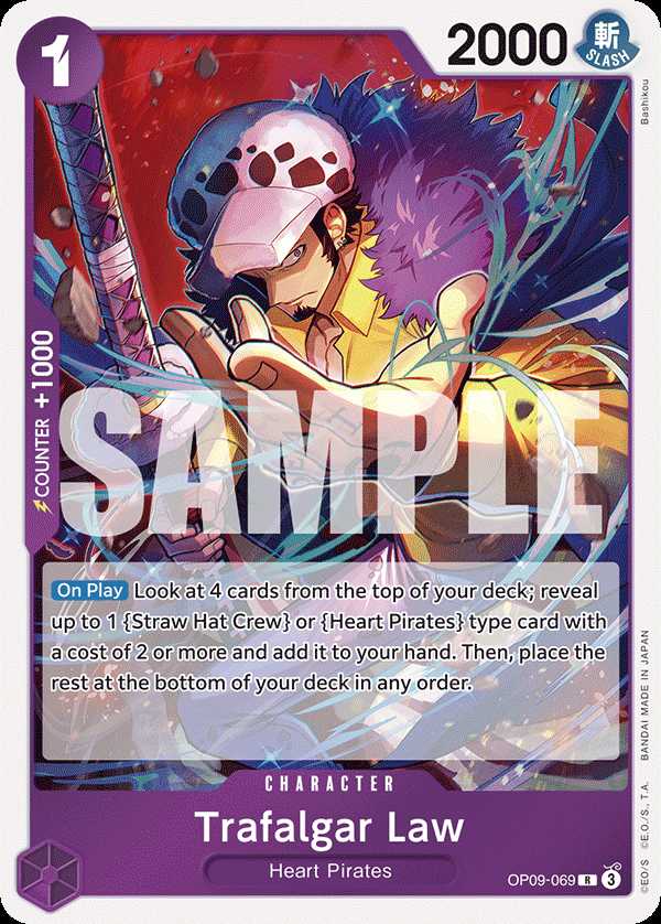 Carte One Piece Trafalgar Law V1 OP09-069 R Emperors In The New World Neuf EN LorenZone